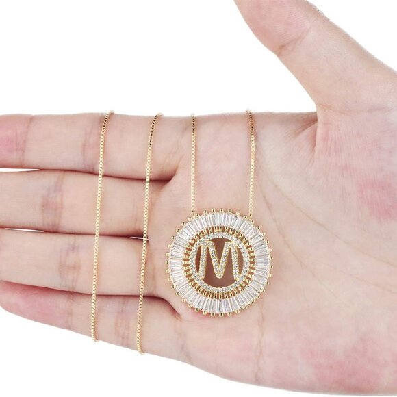 A-Z Alphabet Pendant Necklaces Charms Women Initial Letter Chain Necklace 4 Colo - Picture 3 of 5